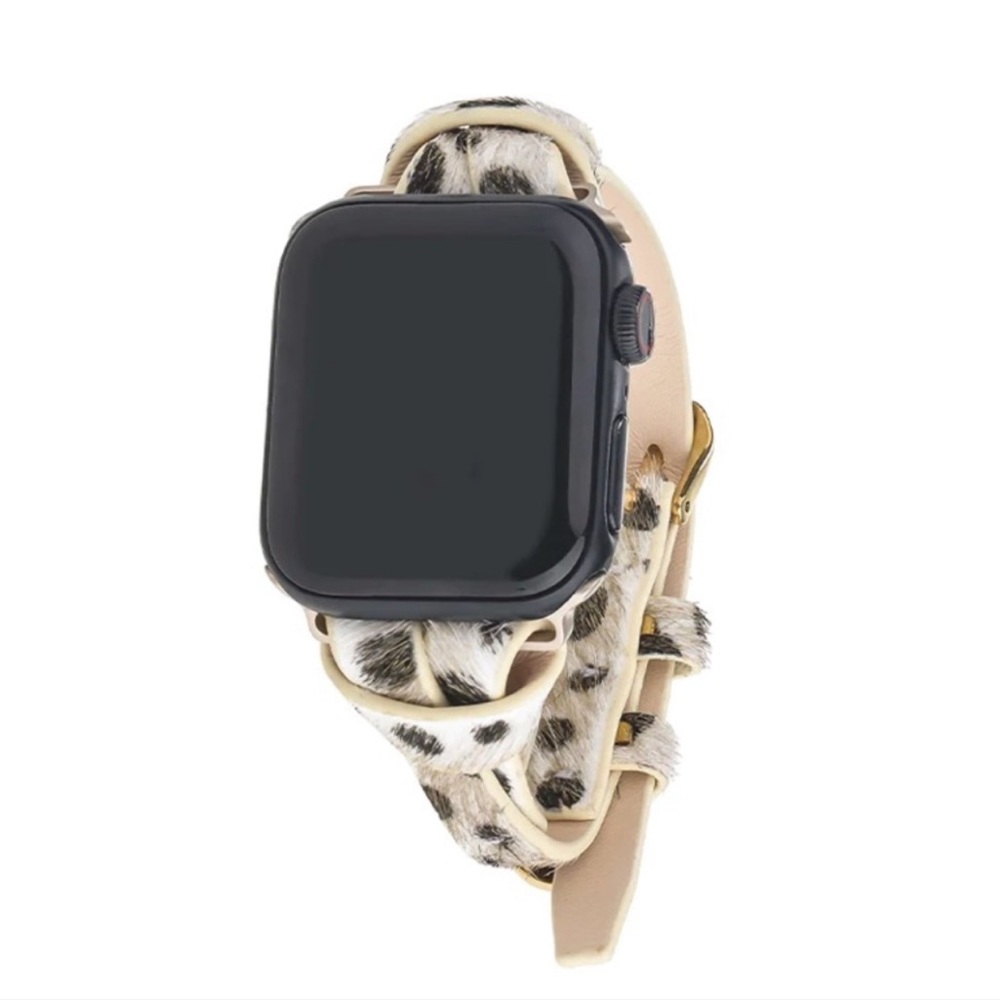 Victoria Emerson Snow Leopard Apple Watch Band NWOT